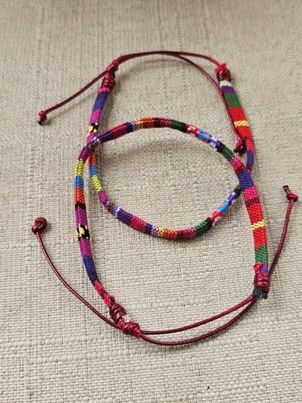 Match Bracelet Multi Color Canvas Wrsit Band Fashion Jewelry adjustable lot of 2 - Picture 4 of 12